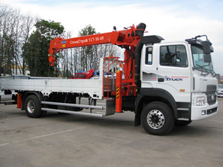 Установка кран-манипулятора на грузовик Киев